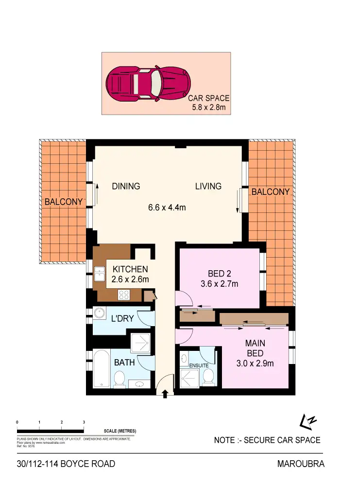Floorplan of Homely unit listing, 30/112-114 Boyce Road, Maroubra NSW 2035