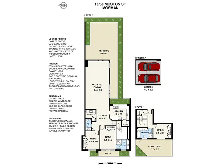 Floorplan of Homely unit listing, 10/50-56 Muston Street, Mosman NSW 2088