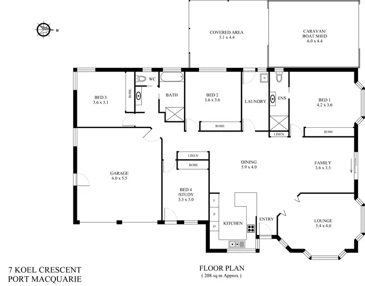 Floorplan of Homely house listing, 7 Koel Crescent, Port Macquarie NSW 2444