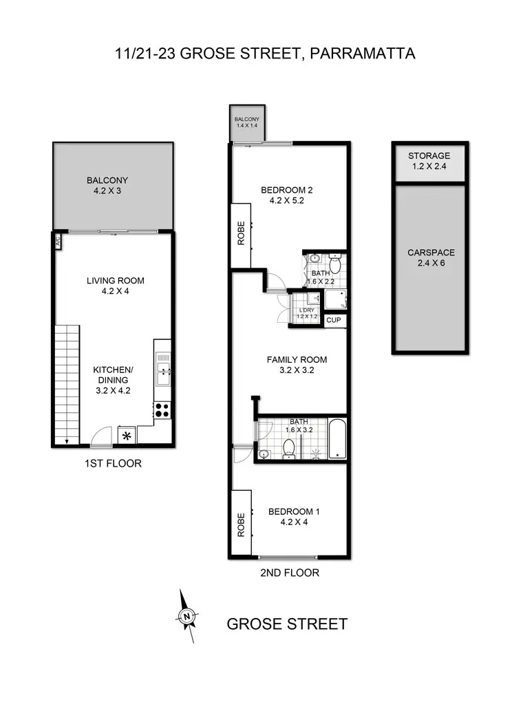 Floorplan of Homely apartment listing, 11/21-23 Grose Street, Parramatta NSW 2150