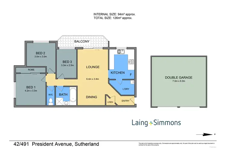 Floorplan of Homely apartment listing, 42/491 President Avenue, Sutherland NSW 2232