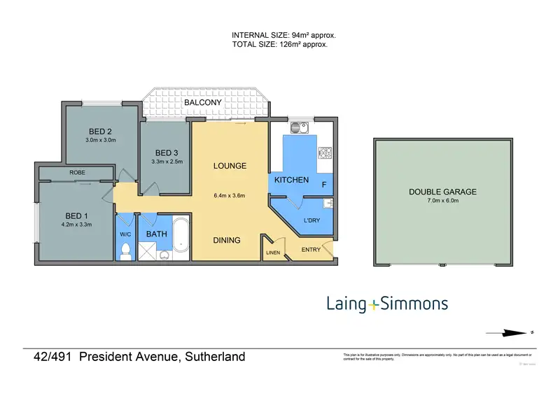 Floorplan of Homely apartment listing, 42/491 President Avenue, Sutherland NSW 2232