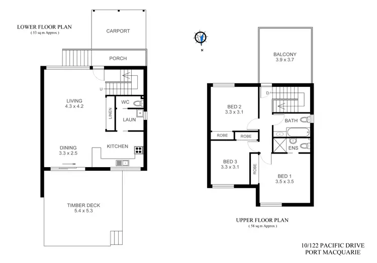 Floorplan of Homely villa listing, 10/122 Pacific Drive, Port Macquarie NSW 2444