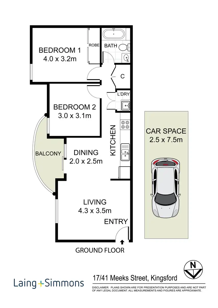 Floorplan of Homely unit listing, 17/41 Meeks Street, Kingsford NSW 2032