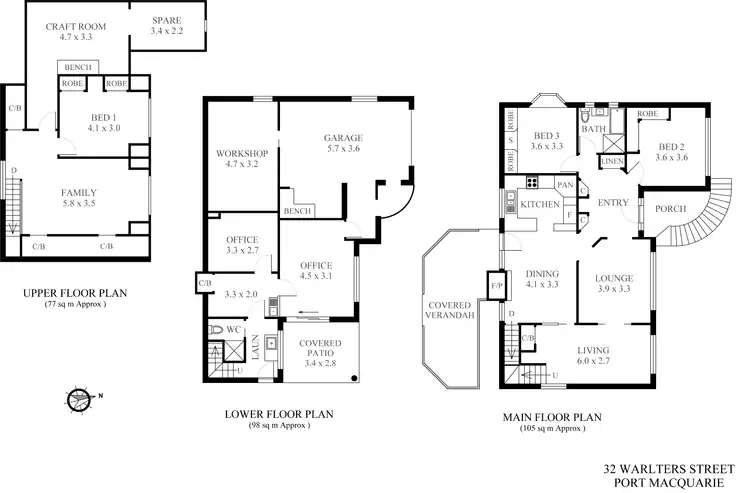 Floorplan of Homely house listing, 32 Warlters Street, Port Macquarie NSW 2444