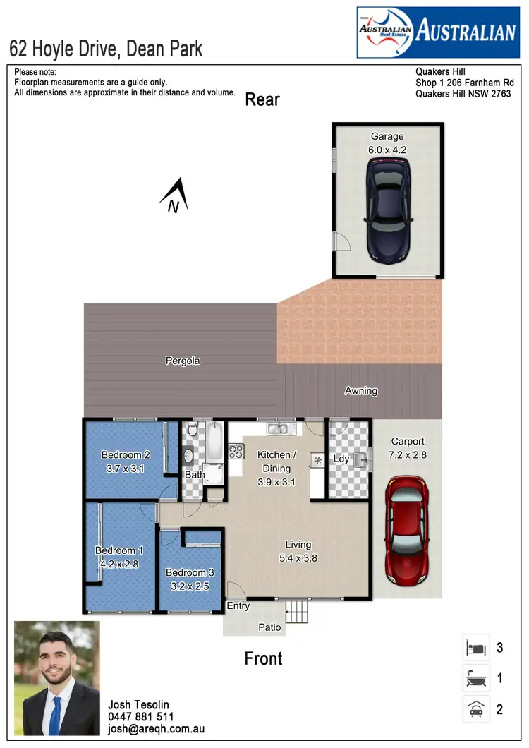 Floorplan of Homely house listing, 62 Hoyle Drive, Dean Park NSW 2761