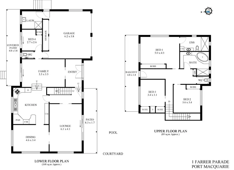 Floorplan of Homely house listing, 1 Farrer Parade, Port Macquarie NSW 2444