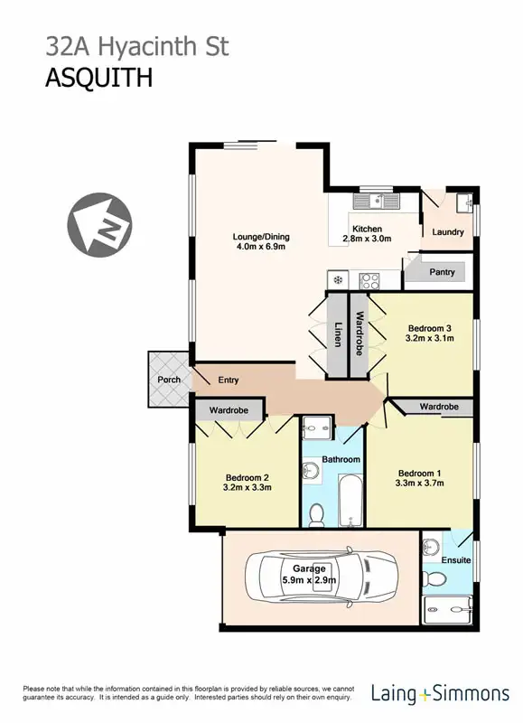 Floorplan of Homely house listing, 32A Hyacinth Street, Asquith NSW 2077