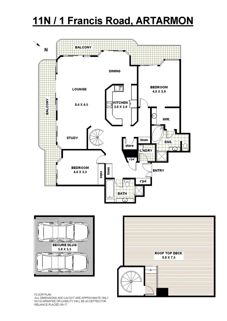 Floorplan of Homely unit listing, 11N/1 Francis Road, Artarmon NSW 2064