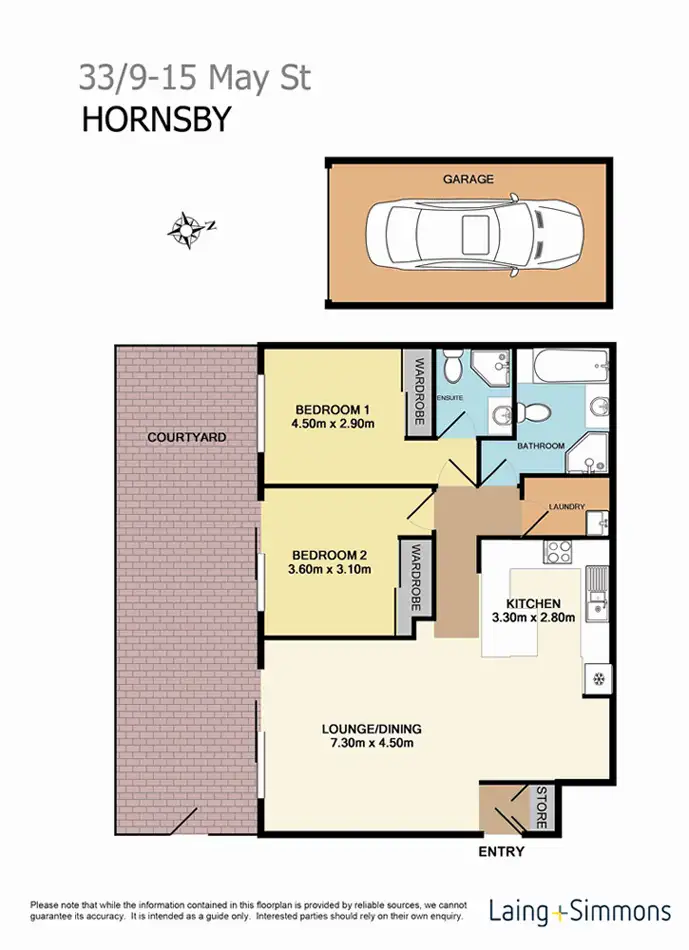 Floorplan of Homely unit listing, 33/9-15 May Street, Hornsby NSW 2077