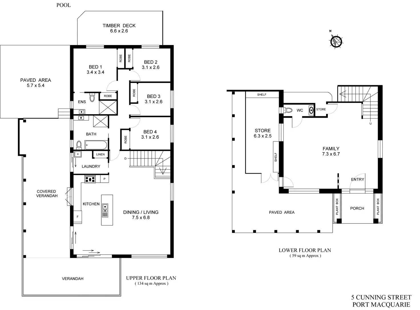 Floorplan of Homely house listing, 5 Cunning Street, Port Macquarie NSW 2444