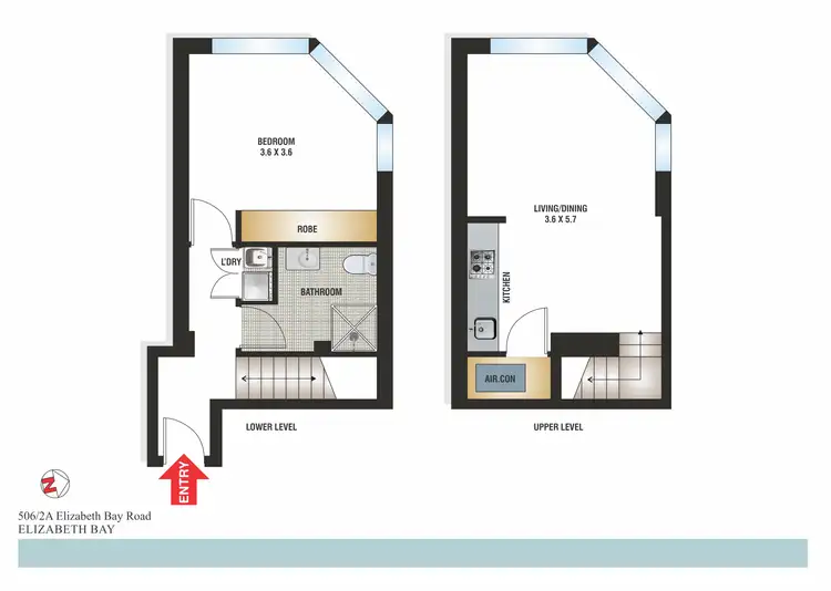 Floorplan of Homely apartment listing, 506/2A Elizabeth Bay Road, Elizabeth Bay NSW 2011