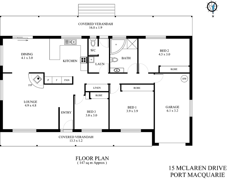 Floorplan of Homely house listing, 15 McLaren Drive, Port Macquarie NSW 2444