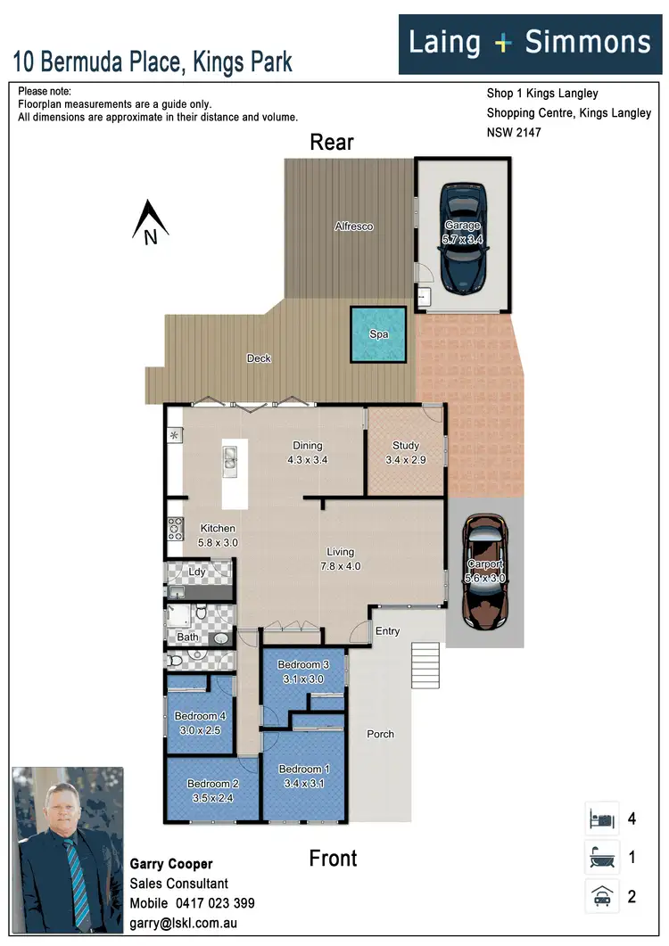 Floorplan of Homely house listing, 10 Bermuda Place, Kings Park NSW 2148