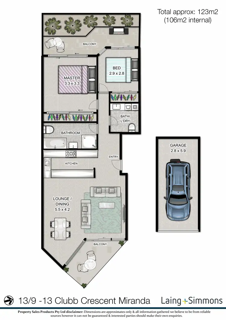 Floorplan of Homely apartment listing, 13/9-13 Clubb Crescent, Miranda NSW 2228