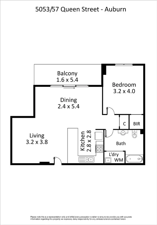Floorplan of Homely unit listing, 5053/57-59 Queen Street, Auburn NSW 2144