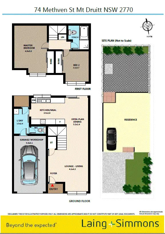 Floorplan of Homely townhouse listing, 74 Methven Street, Mount Druitt NSW 2770