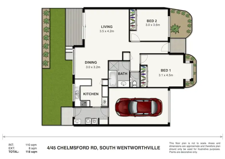 Floorplan of Homely villa listing, 4/45 Chelmsford Road, South Wentworthville NSW 2145