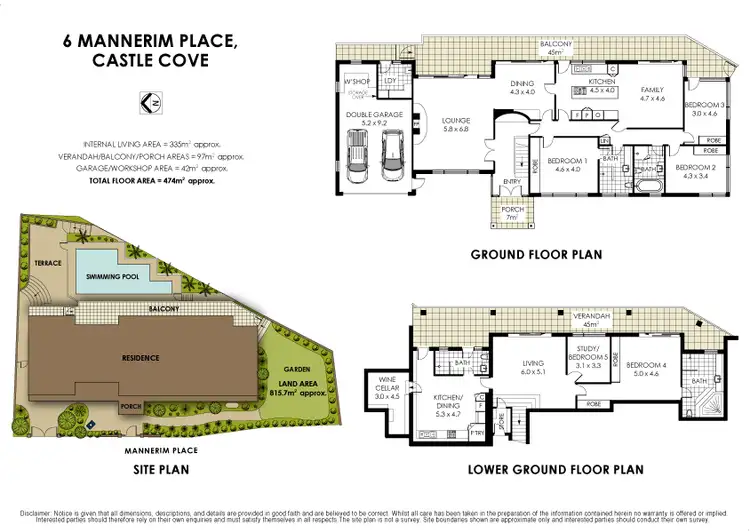 Floorplan of Homely house listing, 6 Mannerim Place, Castle Cove NSW 2069