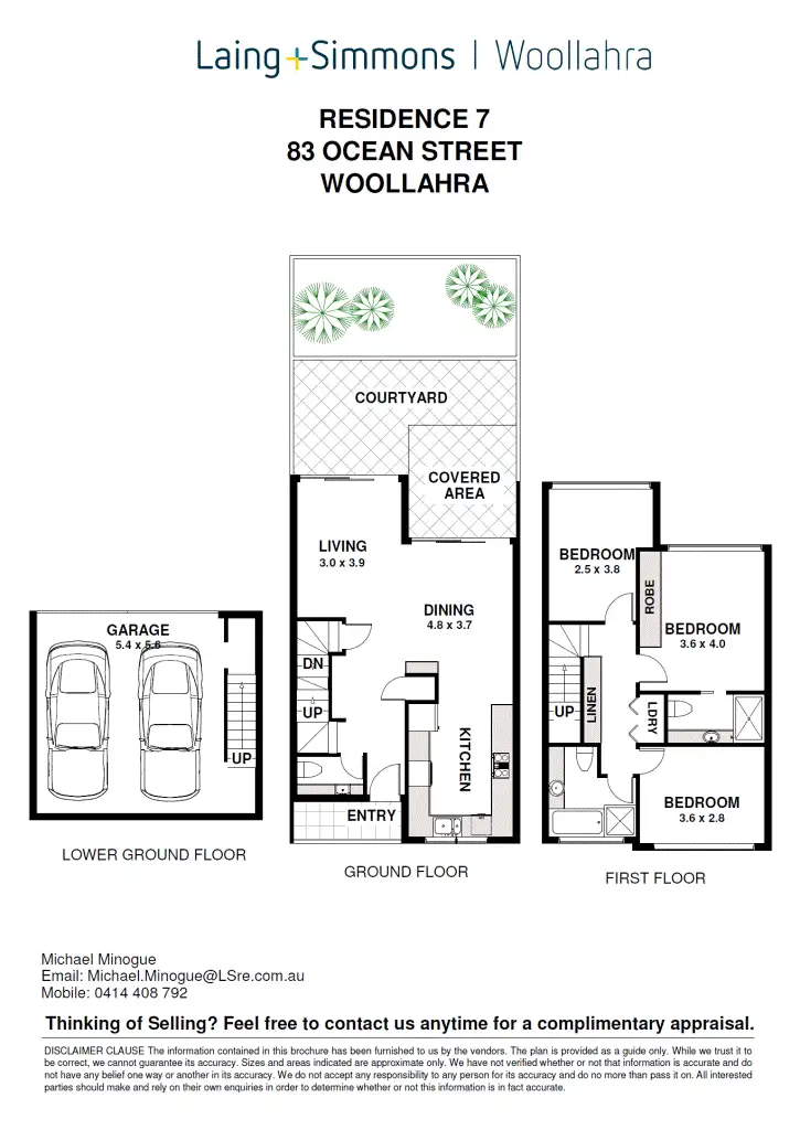 Floorplan of Homely townhouse listing, 7/83 Ocean Street, Woollahra NSW 2025