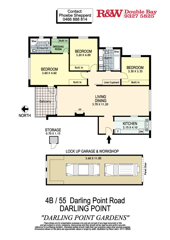 Floorplan of Homely apartment listing, 4B/55 Darling Point Road, Darling Point NSW 2027