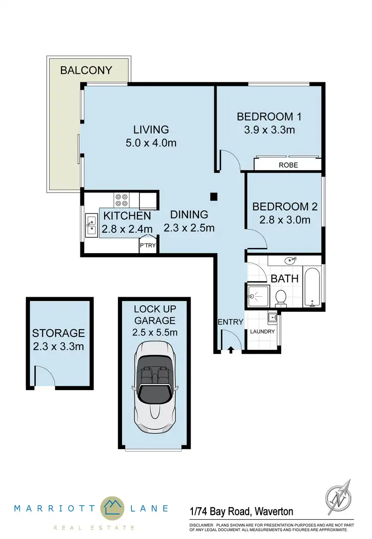 Floorplan of Homely unit listing, 1/74 Bay Road, Waverton NSW 2060