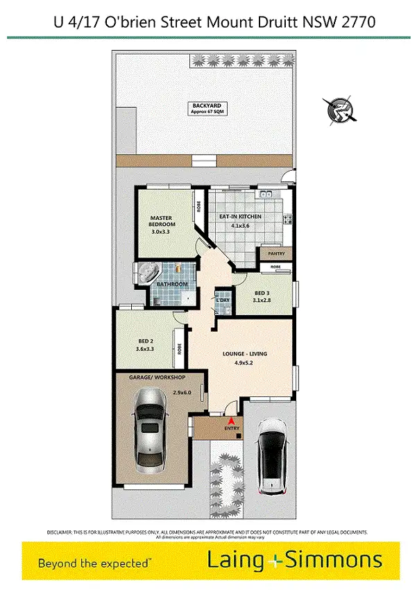 Floorplan of Homely villa listing, 4/17 O'Brien Street, Mount Druitt NSW 2770