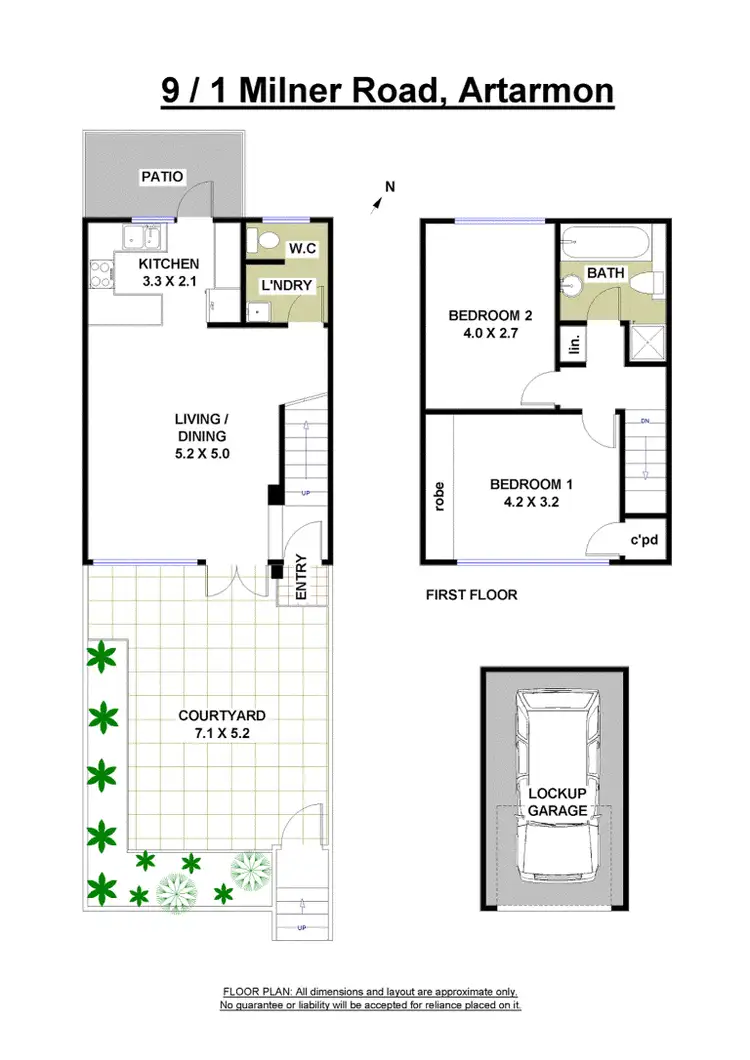 Floorplan of Homely townhouse listing, 9/1 Milner Road, Artarmon NSW 2064