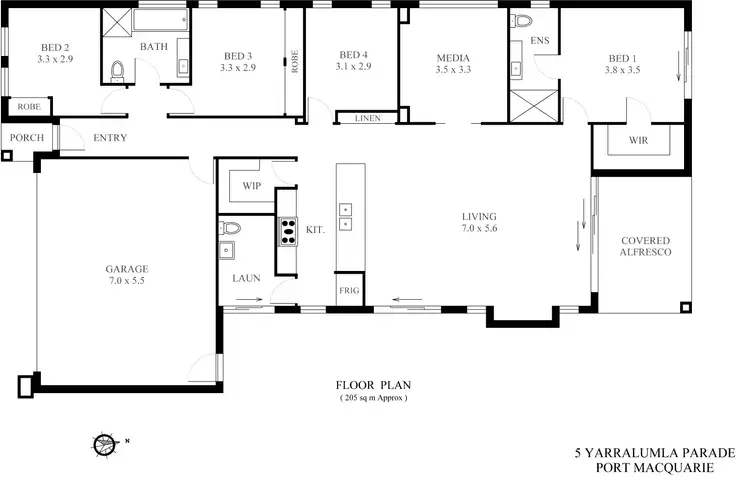 Floorplan of Homely house listing, 5 Yarralumla Parade, Port Macquarie NSW 2444