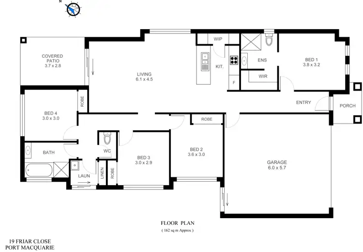 Floorplan of Homely house listing, 19 Friar Close, Port Macquarie NSW 2444