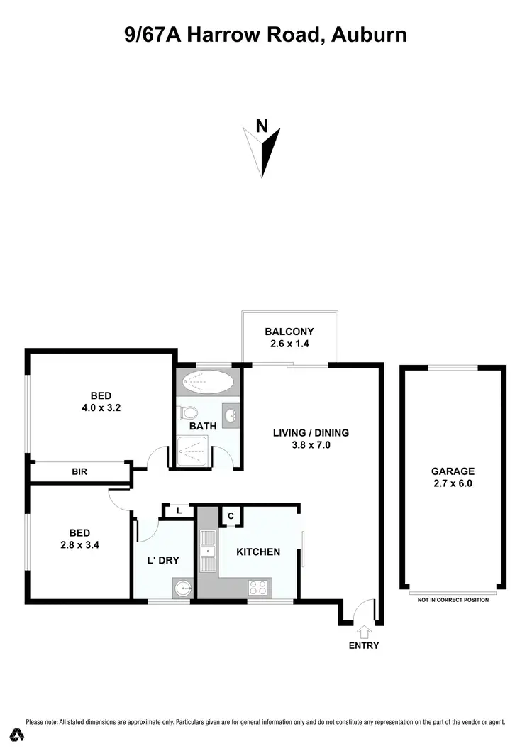 Floorplan of Homely unit listing, 9/67A Harrow Road, Auburn NSW 2144