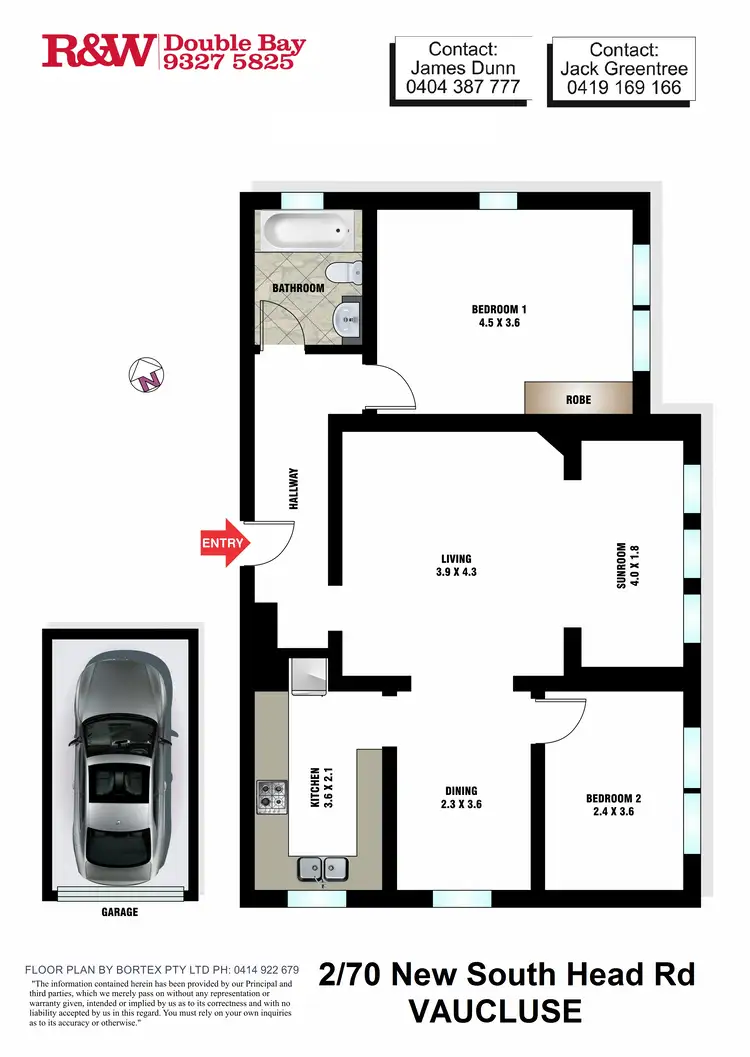Floorplan of Homely apartment listing, 2/70 New South Head Road, Vaucluse NSW 2030