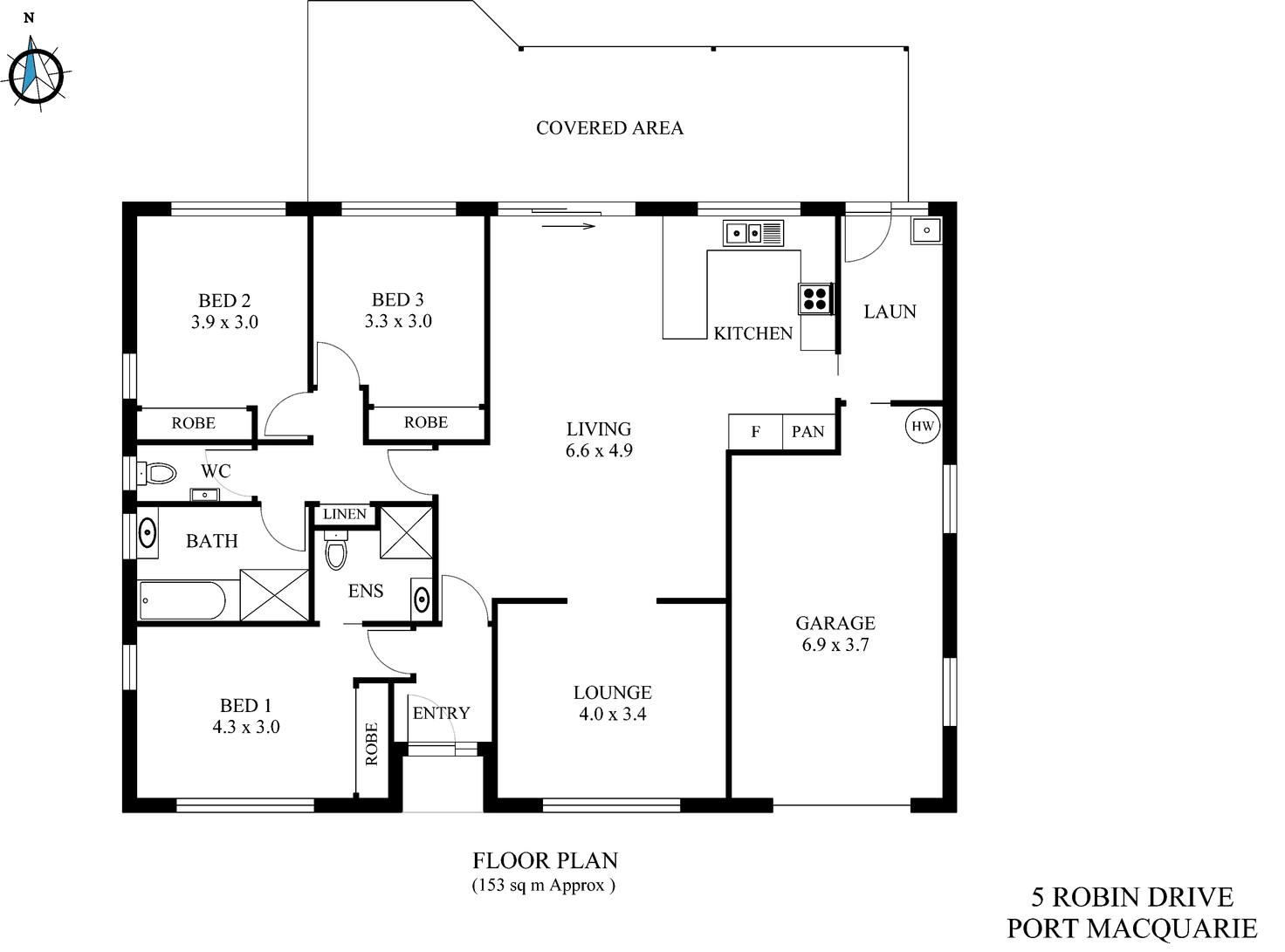 Floorplan of Homely house listing, 5 Robin Drive, Port Macquarie NSW 2444
