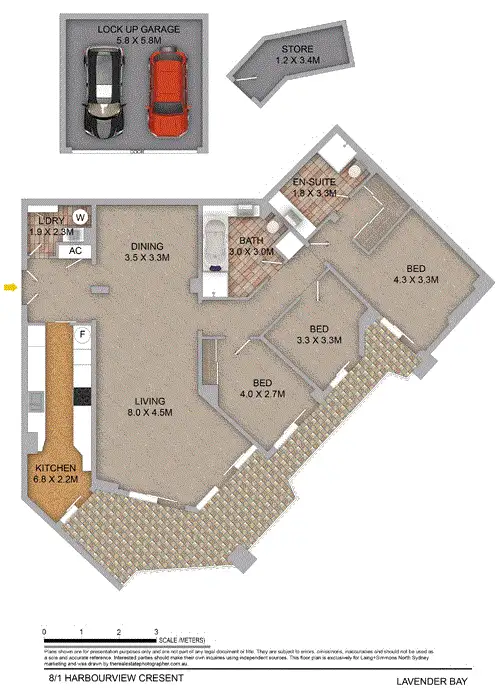 Floorplan of Homely apartment listing, 8/1 Harbourview Crescent, Milsons Point NSW 2061