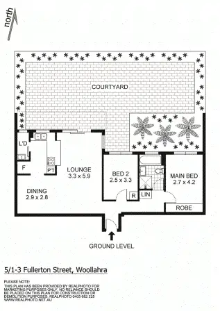Floorplan of Homely apartment listing, 5/1-3 Fullerton Street, Woollahra NSW 2025