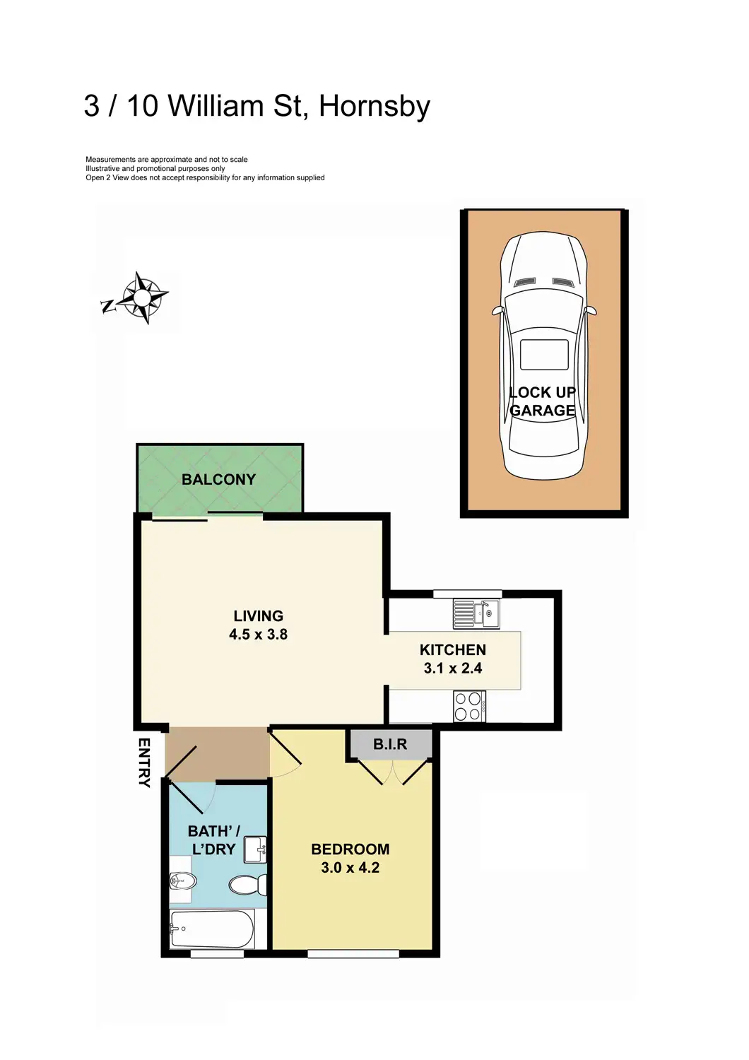 Floorplan of Homely unit listing, 3/10-12 William Street, Hornsby NSW 2077