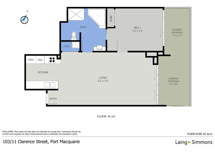 Floorplan of Homely unit listing, 103/11 Clarence Street, Port Macquarie NSW 2444