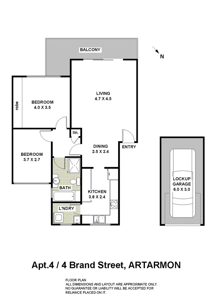 Floorplan of Homely apartment listing, 4/4-6 Brand Street, Artarmon NSW 2064