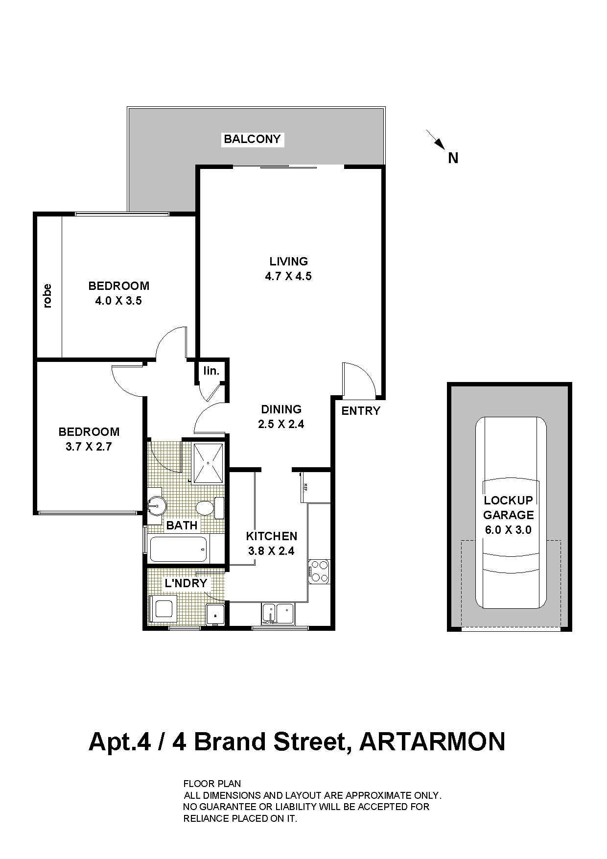 Floorplan of Homely apartment listing, 4/4-6 Brand Street, Artarmon NSW 2064