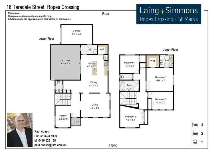 Floorplan of Homely house listing, 18 Taradale Drive, Ropes Crossing NSW 2760