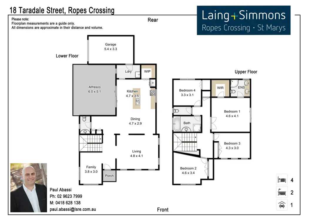 Floorplan of Homely house listing, 18 Taradale Drive, Ropes Crossing NSW 2760