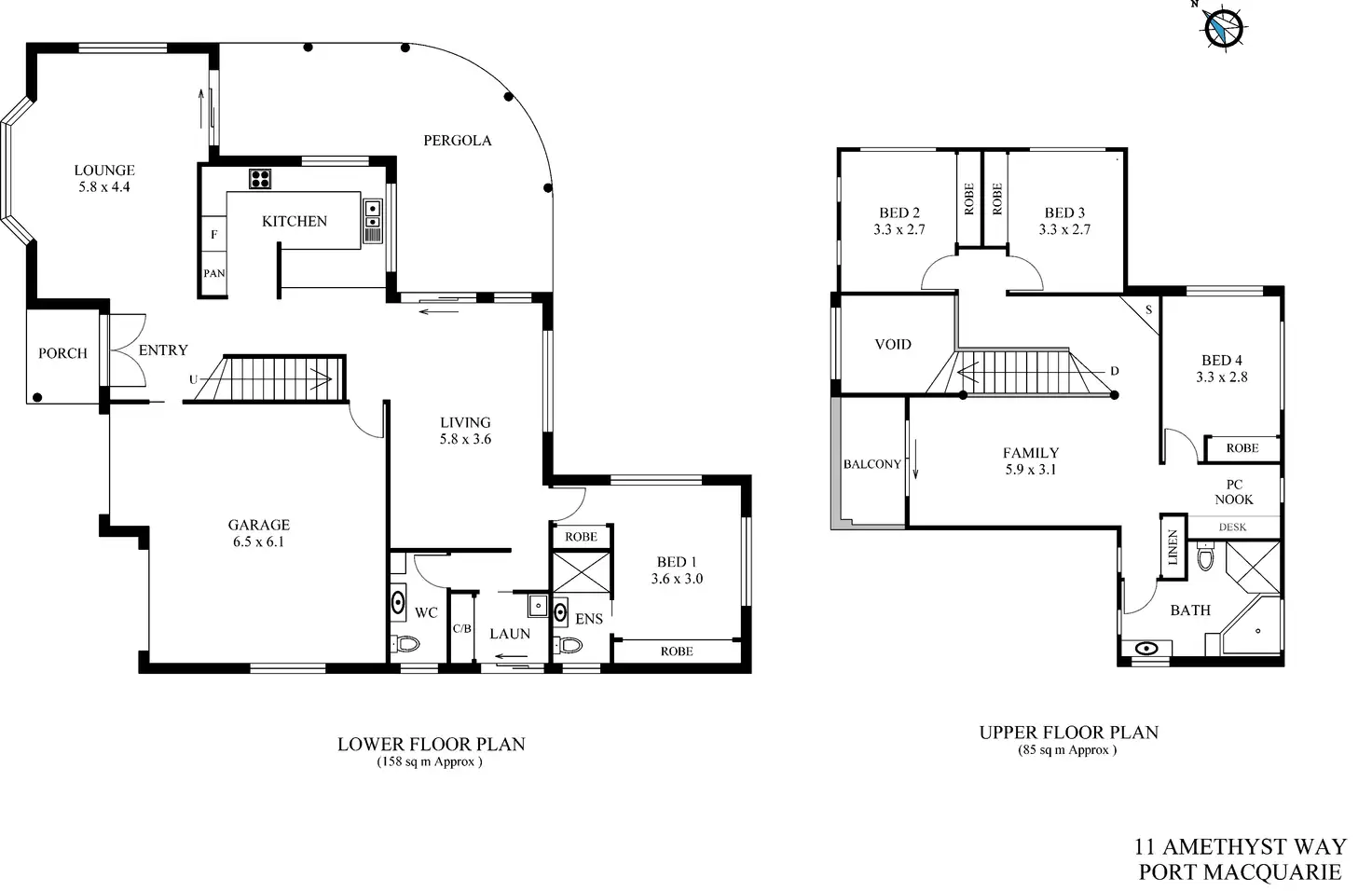 Floorplan of Homely house listing, 11 Amethyst Way, Port Macquarie NSW 2444