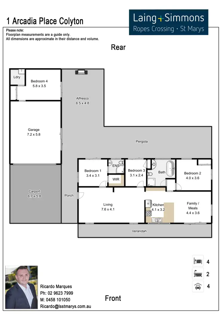 Floorplan of Homely house listing, 1 Arcadia Place, Colyton NSW 2760