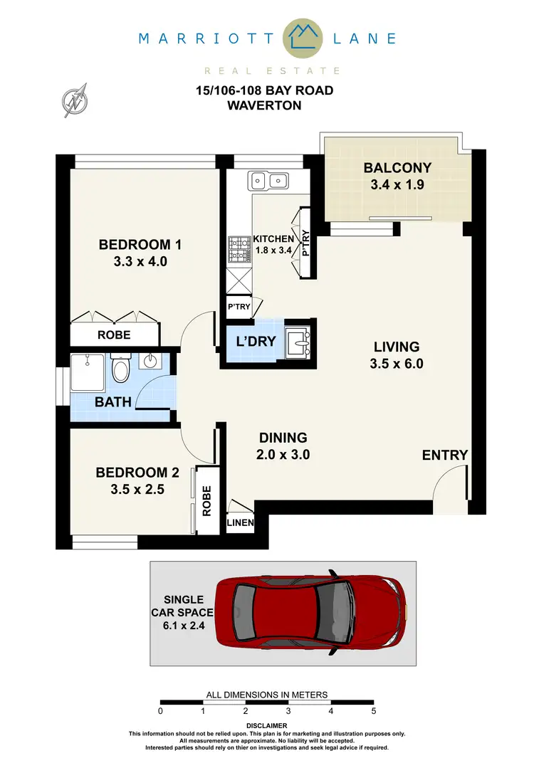 Floorplan of Homely unit listing, 15/106-108 Bay Road, Waverton NSW 2060