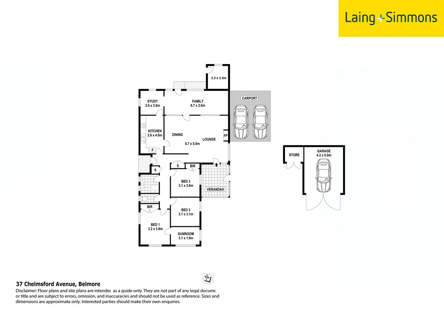 Floorplan of Homely house listing, 37 Chelmsford Ave, Belmore NSW 2192