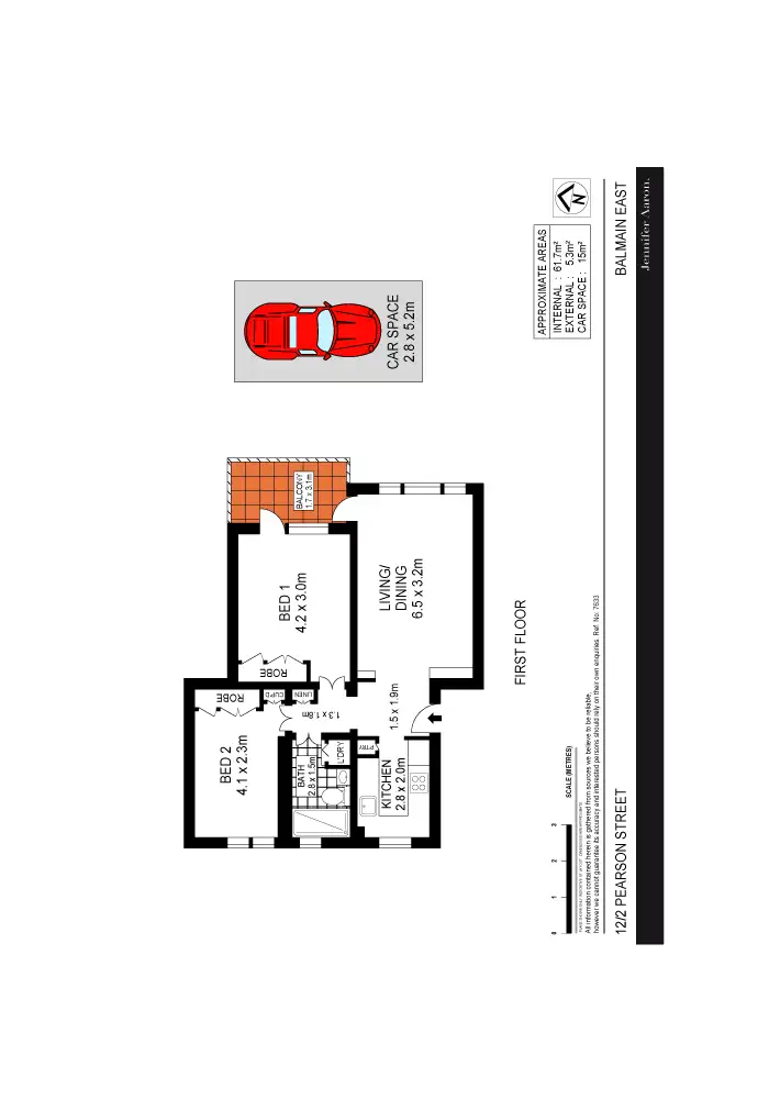 Floorplan of Homely apartment listing, 12/2 Pearson Street, Balmain East NSW 2041