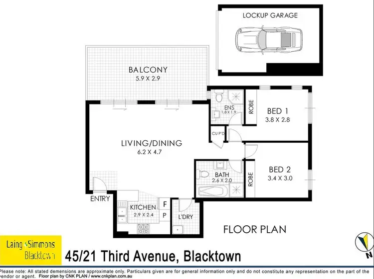 Floorplan of Homely apartment listing, 45/21-29 Third Avenue, Blacktown NSW 2148