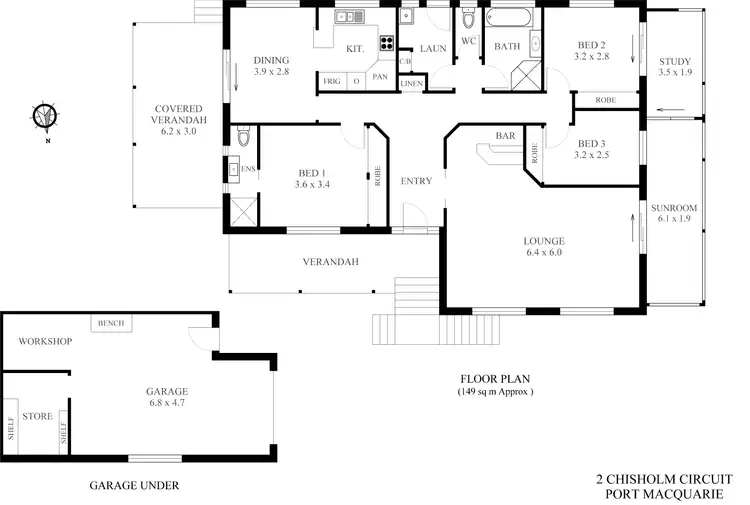 Floorplan of Homely house listing, 3 McLaren Drive, Port Macquarie NSW 2444