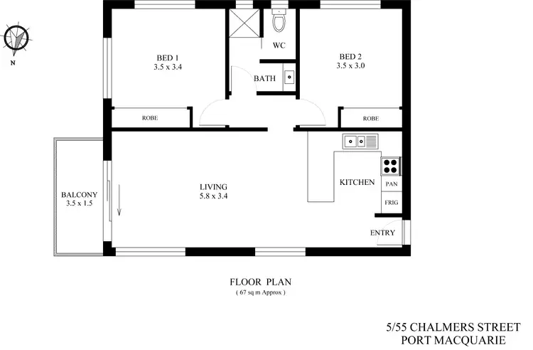 Floorplan of Homely house listing, 5/55 Chalmers Street, Port Macquarie NSW 2444