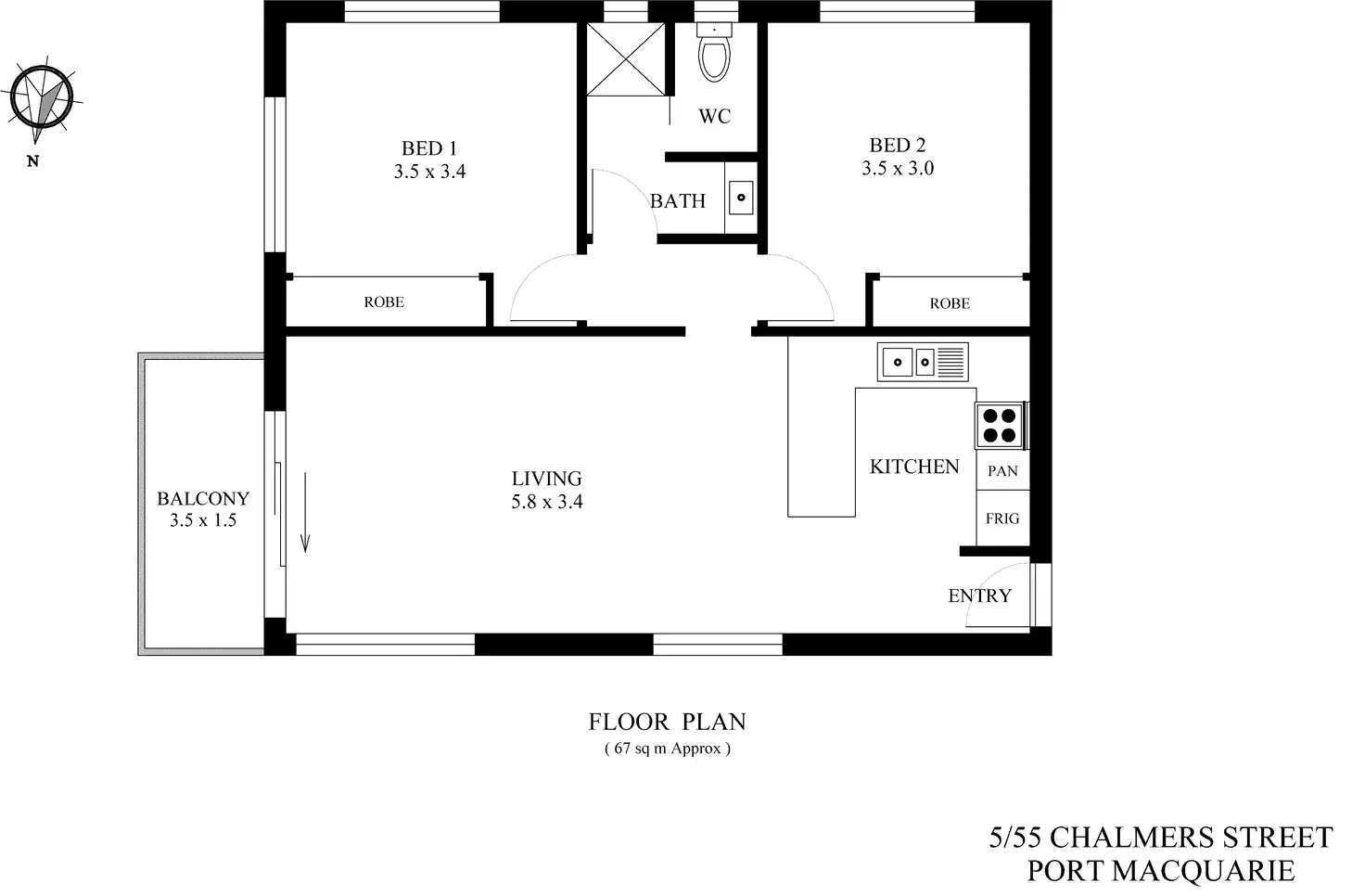 Floorplan of Homely house listing, 5/55 Chalmers Street, Port Macquarie NSW 2444